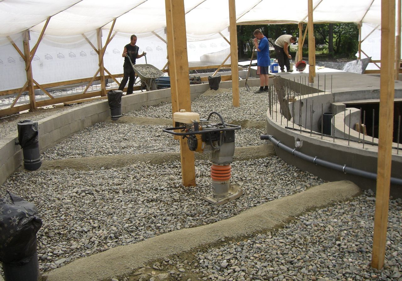 Строительство фонтана в Майкопе. 2010г.