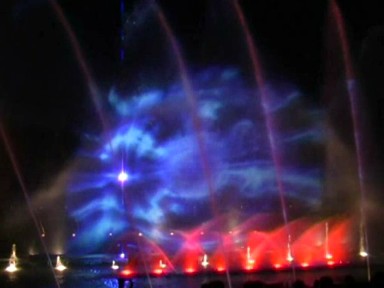 видеопроекция на фонтан