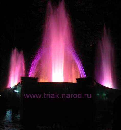 световые композиции фонтана