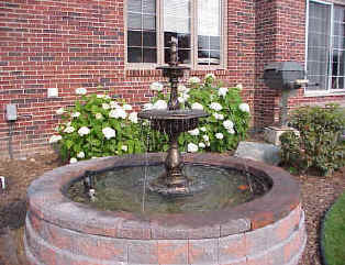 Outdoor residential fountain