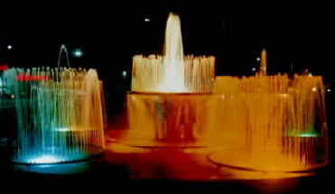 Musical fountain (choreographed dancing water and light)