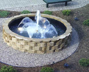 Prefab 10ft fountain with nozzles and lights